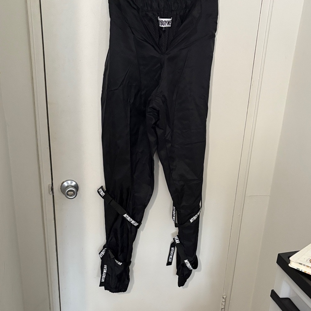 MYBOYWEAR Black Windbreaker Pants